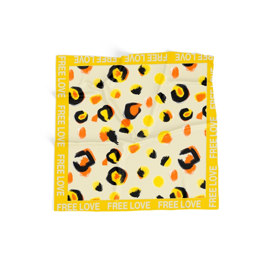 PAÑUELO FREE LOVE YELLOW (copia)